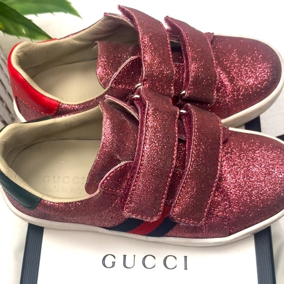 Gucci Childrens Glitter Sneakers Size 25 - Picture 2 of 8